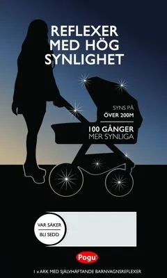 Pogu Reflekskit Til Barnevogn, Silver