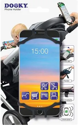 Dooky Universal Mobilholder IPhone, Svart 2 Dooky Universal Mobilholder IPhone, Svart - Bilde 2