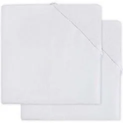 Jollein Stretchlaken 2-pack Bomull 40x80cm, Hvit