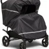 Petite Chérie Regntrekk Refleks Tvillingvogn, Black