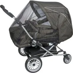 Tullsa Insektsnett Tvillingvogn Svart