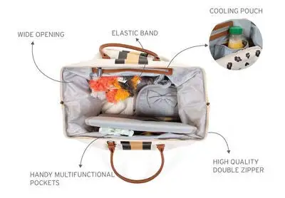 Childhome Mommy Kanvas Stelleveske Off White Stripes Black/Gold 5 Childhome Mommy Kanvas Stelleveske Off White Stripes Black/Gold - Bilde 5