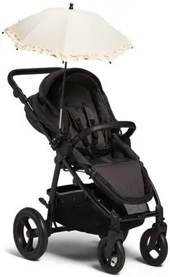 Petite Chérie Parasoll Med Blonder Til Barnevogn, Bleached Sand 3 Petite Chérie Parasoll Med Blonder Til Barnevogn, Bleached Sand - Bilde 3