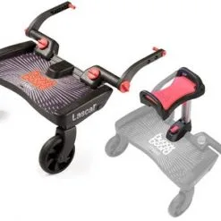 Lascal Buggy Board Maxi, Svart + Sete, Rød